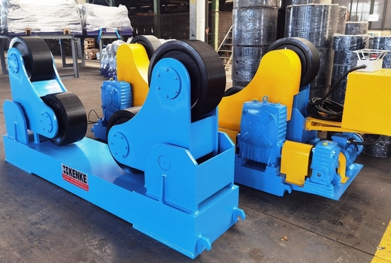 स्टील फैब्रिकेशन टर्निंग रोल्स 40t 60m / h . के लिए टैंक सेल्फ सेंटरिंग रोटेटर